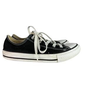 Converse All Star Chuck Taylor Youth Size‎ 2 Shoes Black White Low Top Sneakers